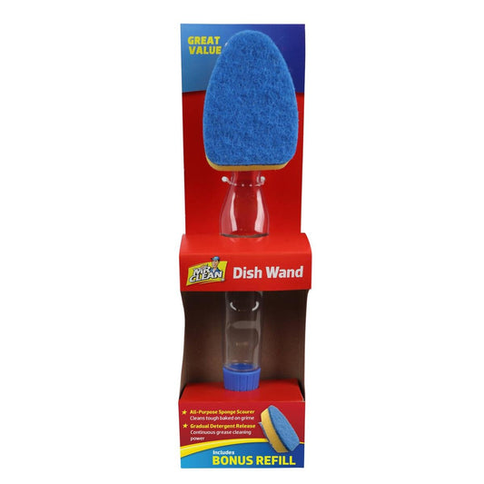 Mr Clean Dish Wand with Bonus Refill - 1x Refill - 70mm x 55mm x 285mm - All-Purpose Cleaning Tool - Auzzistore