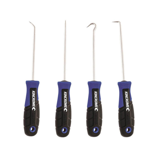 Kincrome Mini Hook Pick Set 4 Piece - Chrome Vanadium Steel - 215mm x 115mm
