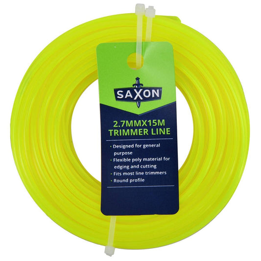 Saxon Trimmer Line 7mm x 15m - Flexible Poly - General Purpose Cutting - Auzzistore