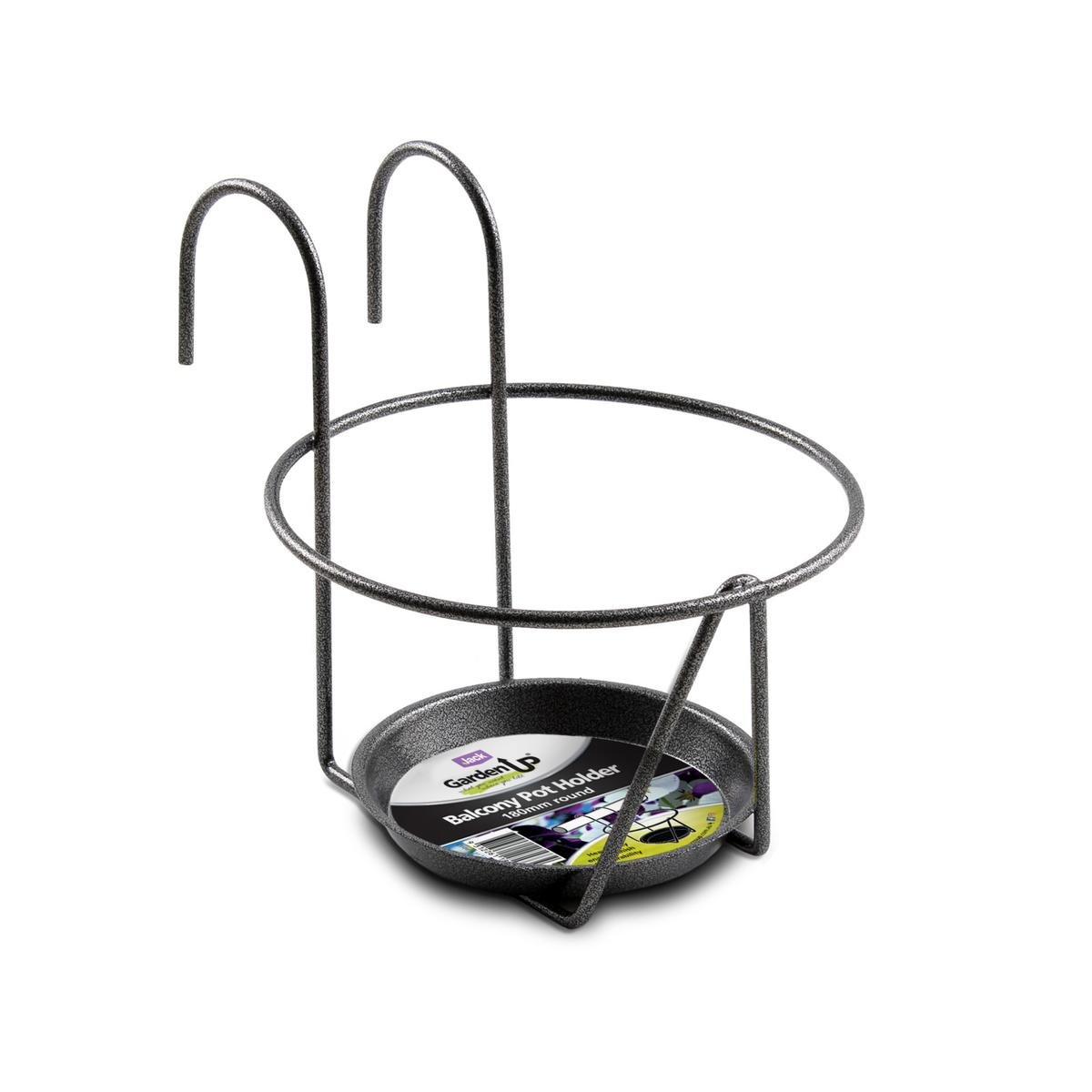 Jack Round Deluxe Balcony Pot Holder - 180mm - Steel - Durable Design