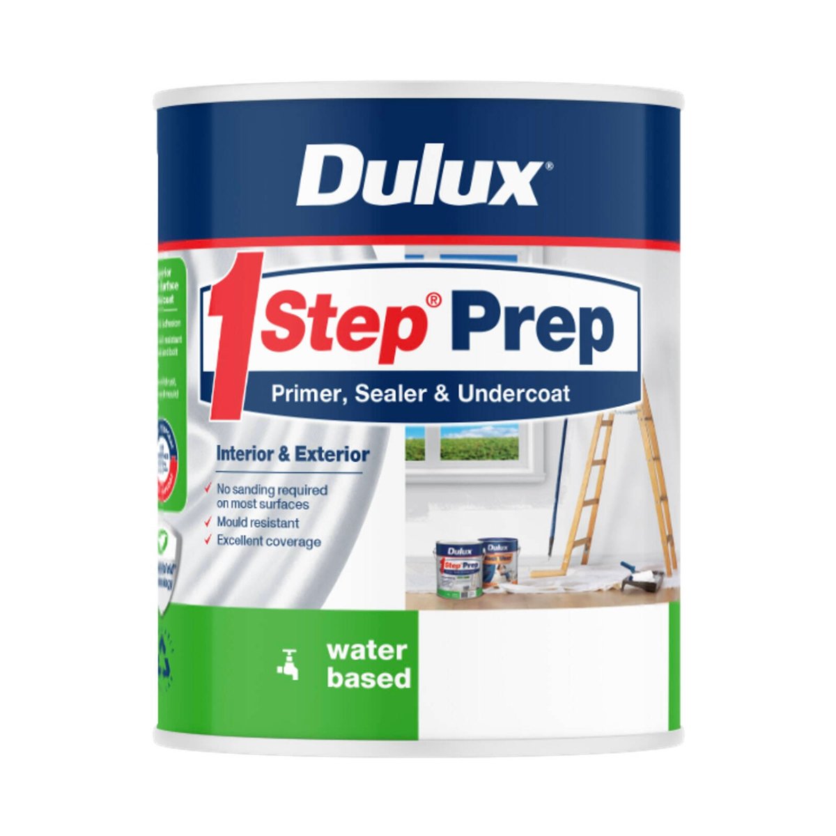Dulux 1L 1Step Prep Primer Sealer Undercoat - Water Based - Mould Resistant