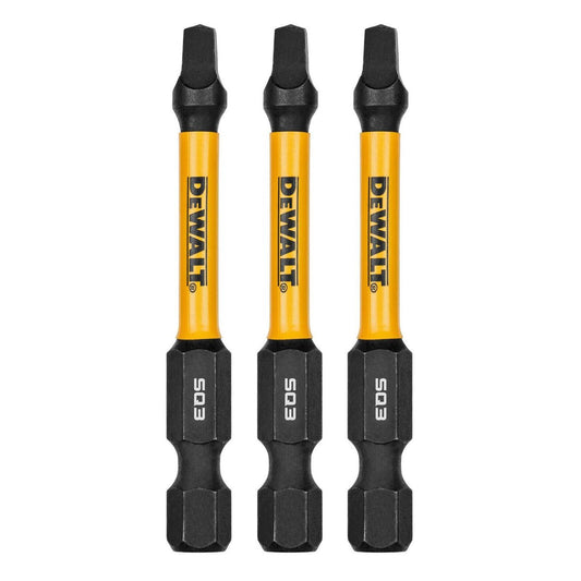 Dewalt Flextorq Screwdriver Bit 3 Pack - 57mm SQ3 - Impact Resistant - Auzzistore