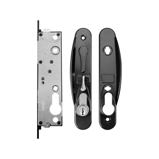 Rolltrak Black Sliding Screen Door Lock - 45mm Alloy - Durable Design – view 2 - Auzzistore