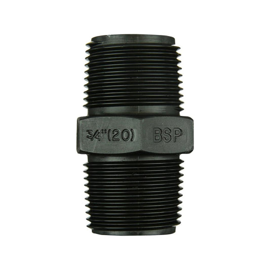 Philmac 3/4 Bsp Thread Pipe Nipple - 25mm Polypropylene - High Performance - Auzzistore