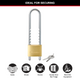 Masterlock 50mm Solid Brass Adjustable Shackle Padlock - 1 Pack - Durable Security