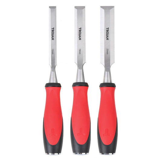 Trojan 3pc Chisel Set - 13mm, 19mm, 25mm - Durable Steel - Ergonomic Grip – view 2 - Auzzistore