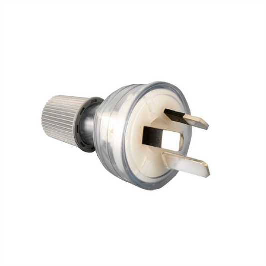 HPM 8mm Clear 10A Top Rear Entry Plug - PVC - Durable - 3 Pin - Auzzistore