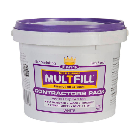 Earl S 3kg White Multfill Ready to Use Filler - Fine Filler - Smooth Finish - Auzzistore