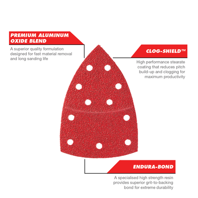 Diablo Abrasive Multi Sander Sheets 102x62mm 40 Grit 10 Pack