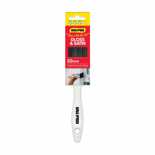 UNi-PRO Gloss & Satin Brush - 50mm - Synthetic Filament - Solvent Resistant - Auzzistore