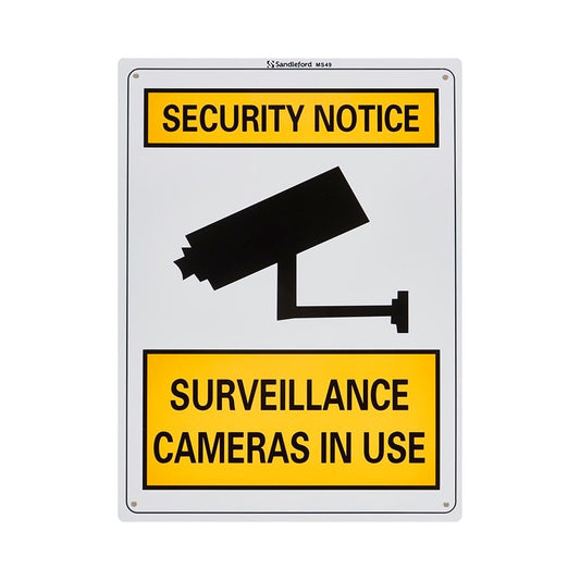 Sandleford Surveillance Sign 300 x 225mm Polypropylene UV Resistant - Auzzistore