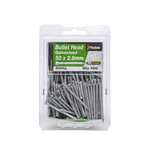 Paslode Galvanised Bullet Head Nails 50mm 2.8mm 160 Pack Durable - Auzzistore