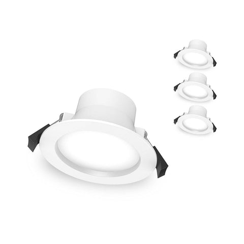 Click 8W Recessed CCT Downlight - 90mm - IP54 - 4 Pack - Water-Resistant - Auzzistore