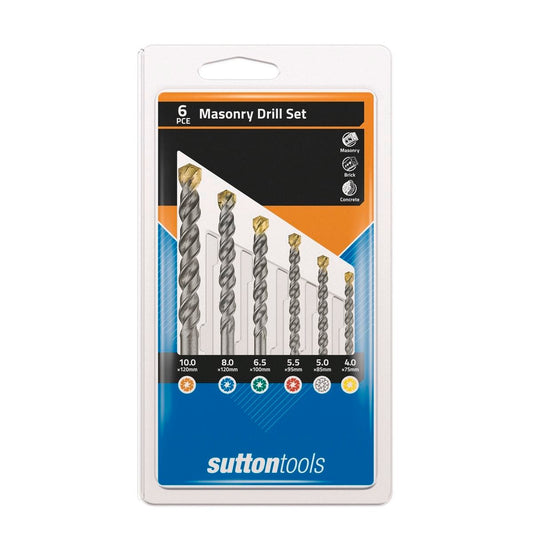 Sutton Tools Masonry Drill Bit Set - 100mm - Carbide Tip - Aggressive Drilling - Auzzistore