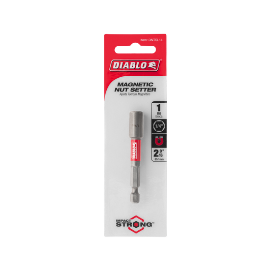 Diablo Magnetic Nut Setter - 1/4" - 65mm - Durable & Impact Resistant - Auzzistore
