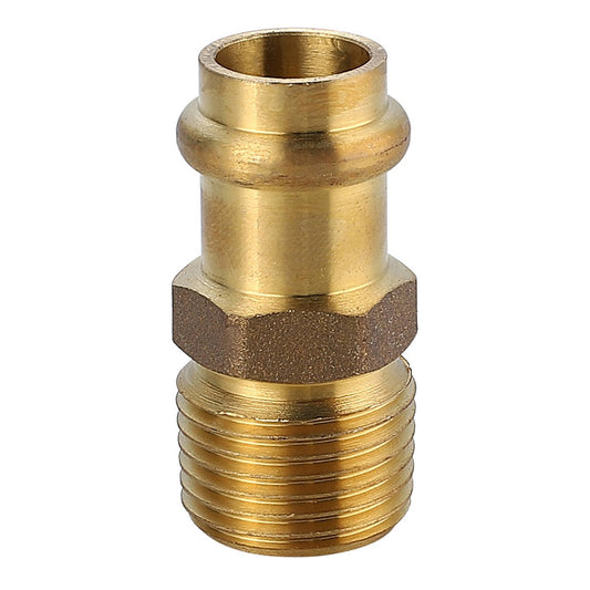 Smartex Press Male Coupling 15mm x 15mm - Flame-Free Installation - Lead Free Brass - Auzzistore