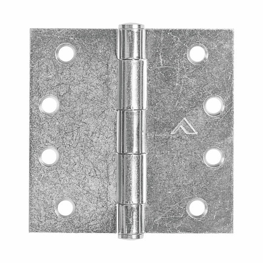 Pinnacle Fixed Pin Broad Butt Hinge - 100mm - Zinc Plated - 2 Pack