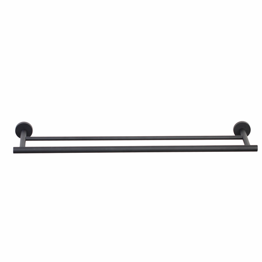 Barelli Toscana Double Towel Bar 90cm - Matte Black - Durable Design