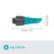 Gardena Micro Irrigation Spray Nozzle 360° - 5 Pack - 3m Range - Black/Turquoise