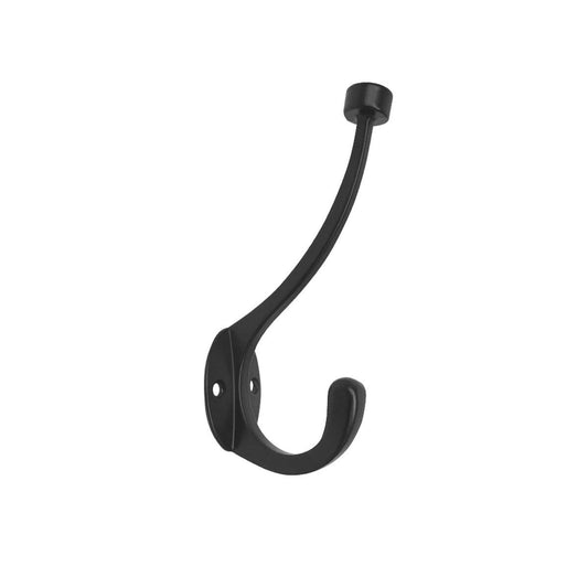 Adoored Double Black Robe Hook - 140mm Zinc Alloy - Elegant Design - Auzzistore