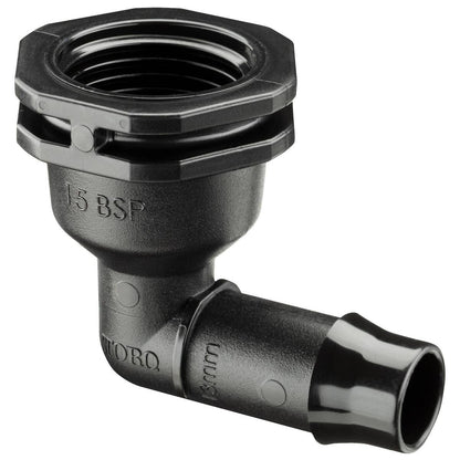 Toro Barbed Female Threaded Elbow - 13mm x 15mm - Polypropylene - Durable