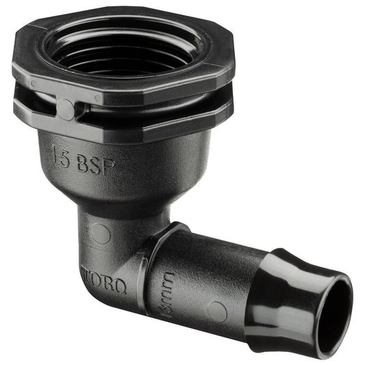 Toro Barbed Female Threaded Elbow - 13 x 15mm - Black - Single - Irrigation - Auzzistore