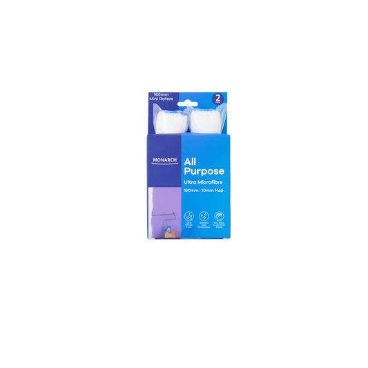 Monarch 160 Mini Rollers 2 Pack - 10mm Nap - Ultra Microfibre - Blue