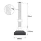 Easyroll 50mm Round Adjustable Foot - Nylon Rubber - 500kg Load Capacity