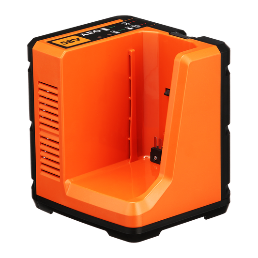 AEG 58V Charger - Fast Charging - Compact Plastic Design - Battery Health