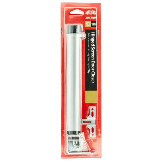 Lockwood Pneumatic Door Closer - 293mm x 35mm x 35mm - Silver - Aluminium - Adjustable Speed - Auzzistore