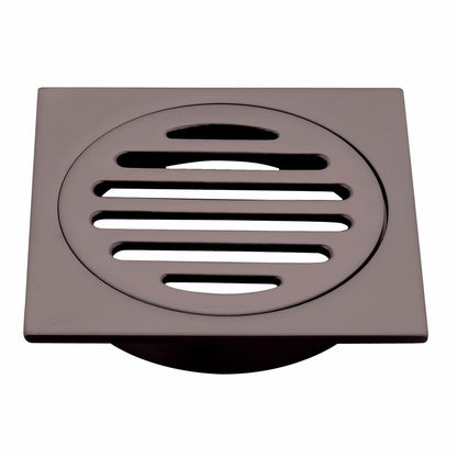 Mondella 80mm Square Floor Grate - Dark Bronze - Brass - Removable Grate