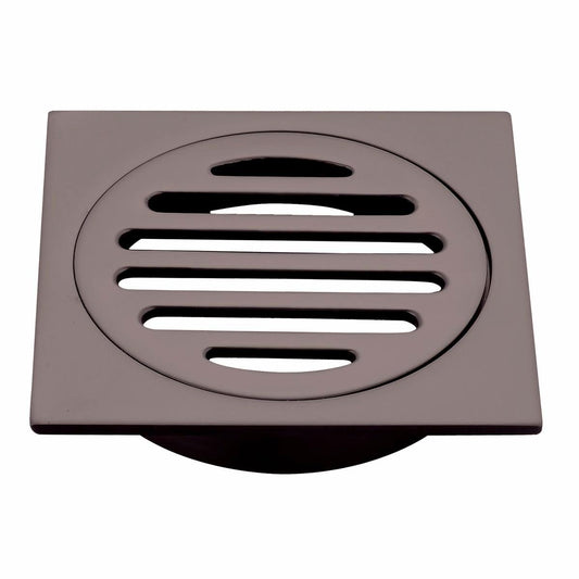 Mondella 80mm Square Floor Grate - Dark Bronze - Brass - Removable Grate