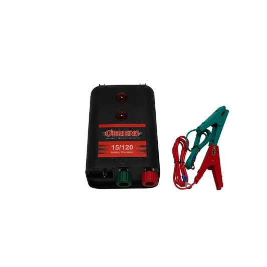 O'Briens 15 120 Electric Fence Battery Energiser 270mm Portable Durable - Auzzistore