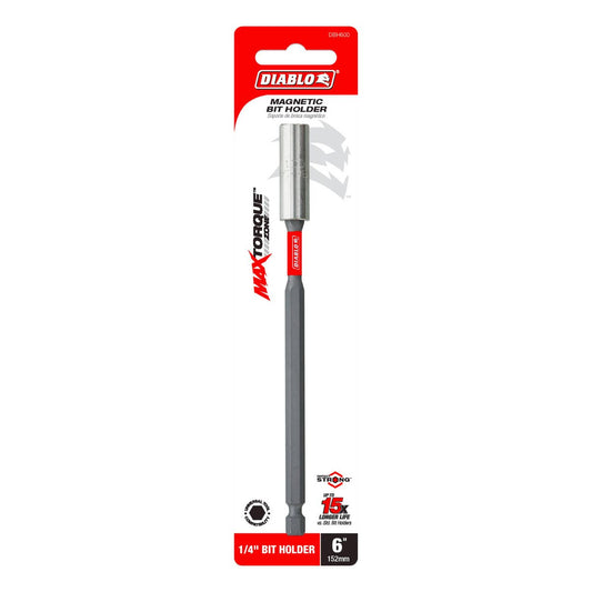 Diablo 6 Standard Bit Holder - Magnetic Drive Bit Holder - 46mm x 200mm - Impact Strong™ Design - Auzzistore