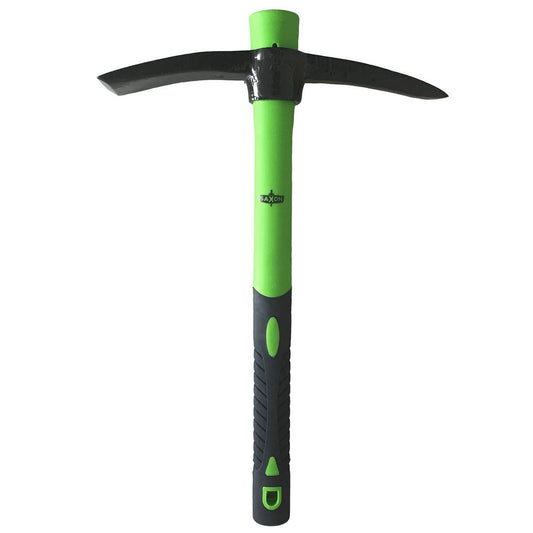 Saxon Mini Pick Mattock - 380mm - Fibreglass Handle - Carbon Steel Head - Lightweight