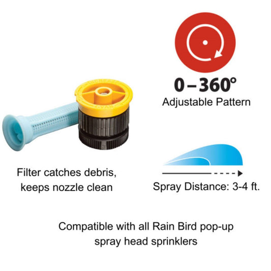 Rain Bird 4 Adjustable Pattern Nozzle - 1.2m Spray Distance - Durable – view 2 - Auzzistore