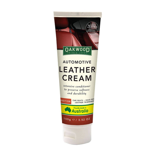 Oakwood Automotive Leather Cream 100g - Natural - Moisturising & UV Protection