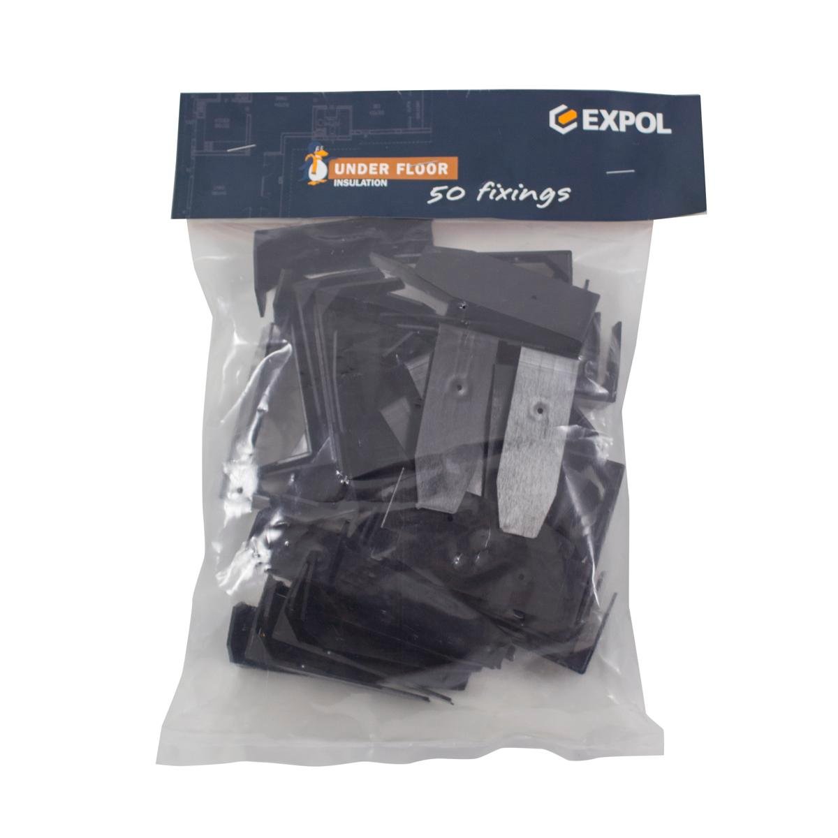 Expol L Bracket Insulation Panel Fixings 50 Pack - PVC - Durable - Easy Install