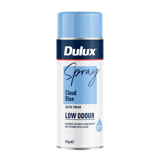 Dulux Spray Paint Low Odour 310g Satin - Cloud Blue - Self-Priming - Auzzistore