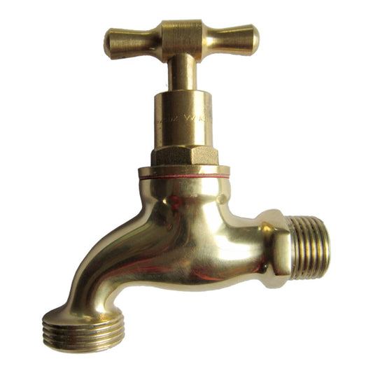 Kinetic 15mm Polished Brass Garden Tap - Lead Free - Durable Design - Auzzistore