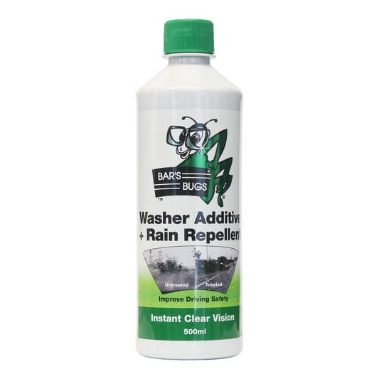 Bar S Bugs Windscreen Cleaner 500ml - Concentrated Rain Repellant - Clear