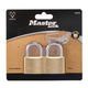 Master Lock 40mm Brass Keyed Padlock 2 Pack - Durable - Rust Resistant