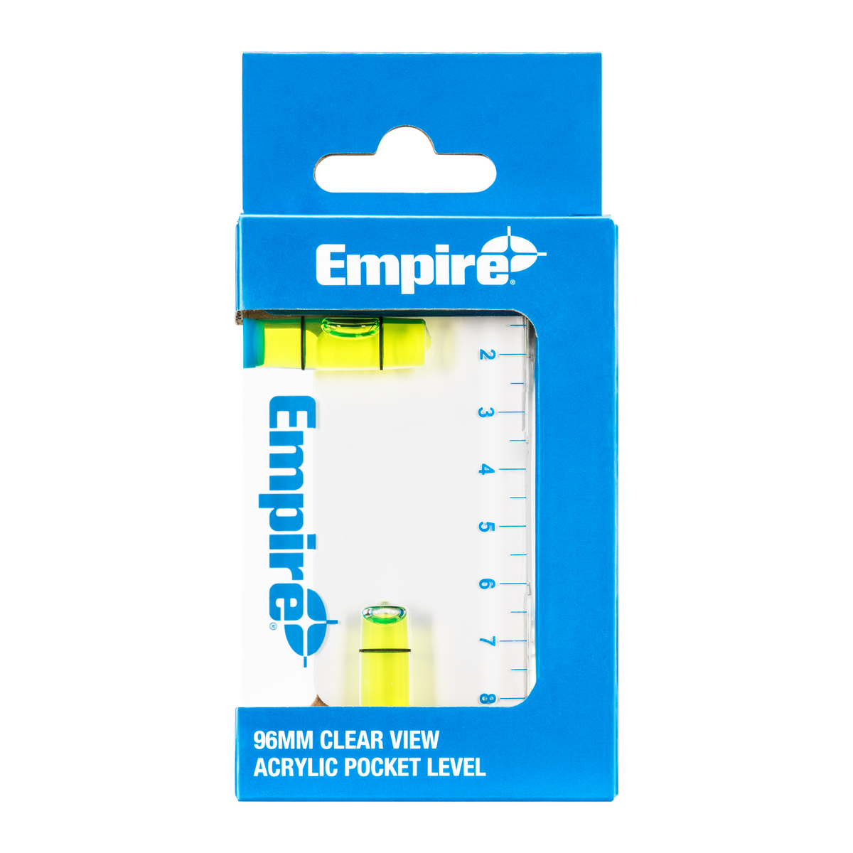 Empire Pocket Level - 96mm Clear Acrylic - Durable - Accurate Measurement