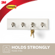 Command White Key Rail Rack 1 Pack - 204mm Plastic - Damage-Free Hanging