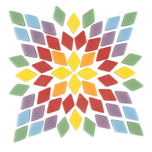 Mandala Art Harlequin Diamond Mosaic Tiles - Assorted Colours - 12mm x 20mm - Smooth Edges - Indoor/Outdoor Use – view 2