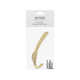 Mode Single Brushed Brass Hat Coat Hook - Durable - 18mm x 104mm x 44mm