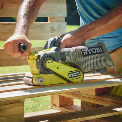 Ryobi 18V One Belt Sander Skin Only - 76mm x 457mm - Cordless - Efficient Sanding
