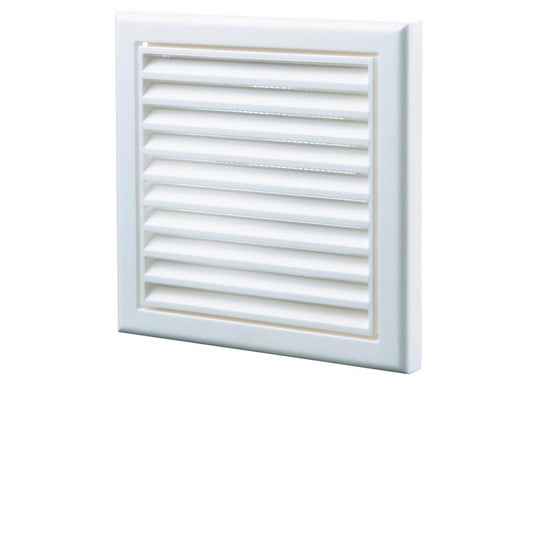 Blauberg 100mm White Square Fixed Grille ABS Plastic Easy Maintenance - Auzzistore