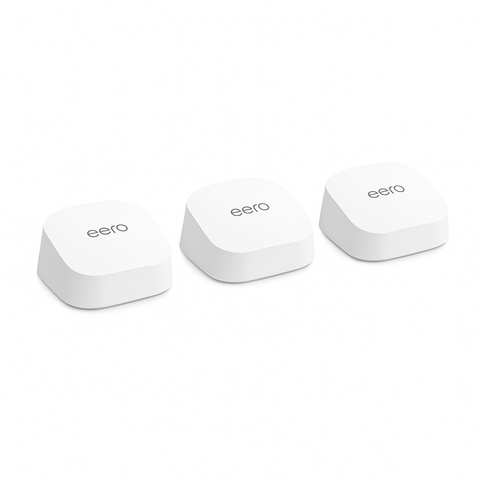 Amazon Eero 6 Mesh Dual Band Wi-Fi 6 Router 3 Pack - 1 Gbps - White - 420m² Coverage