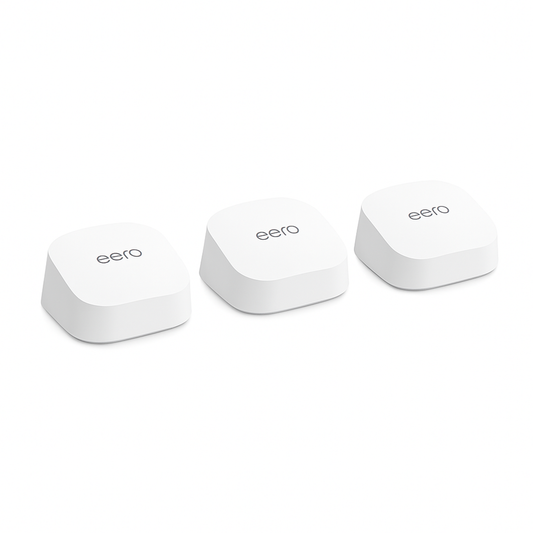Amazon Eero 6 Mesh Dual Band Wi-Fi 6 Router 3 Pack - 1 Gbps - White - 420m² Coverage